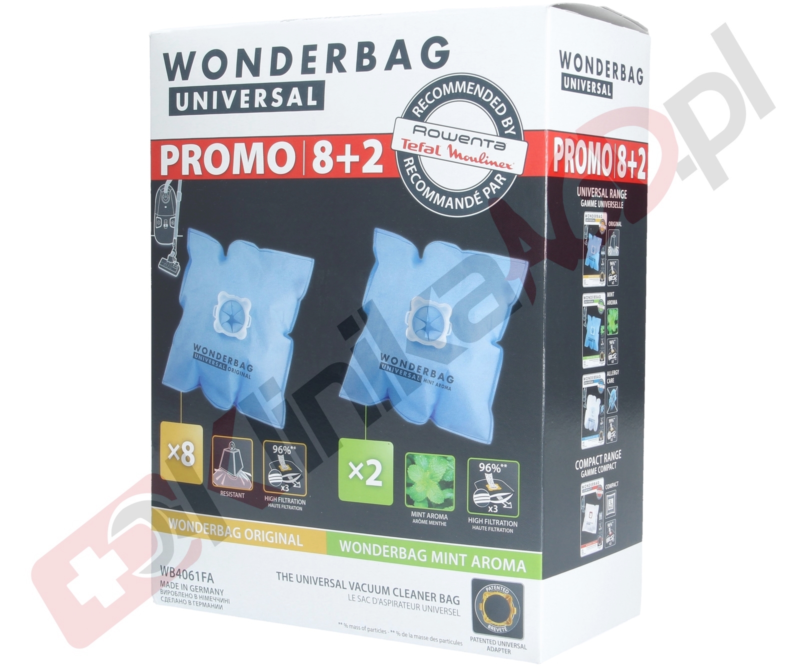 WB4061FA Worki uniwersalne syntetyczne Mint Aroma WonderBag do