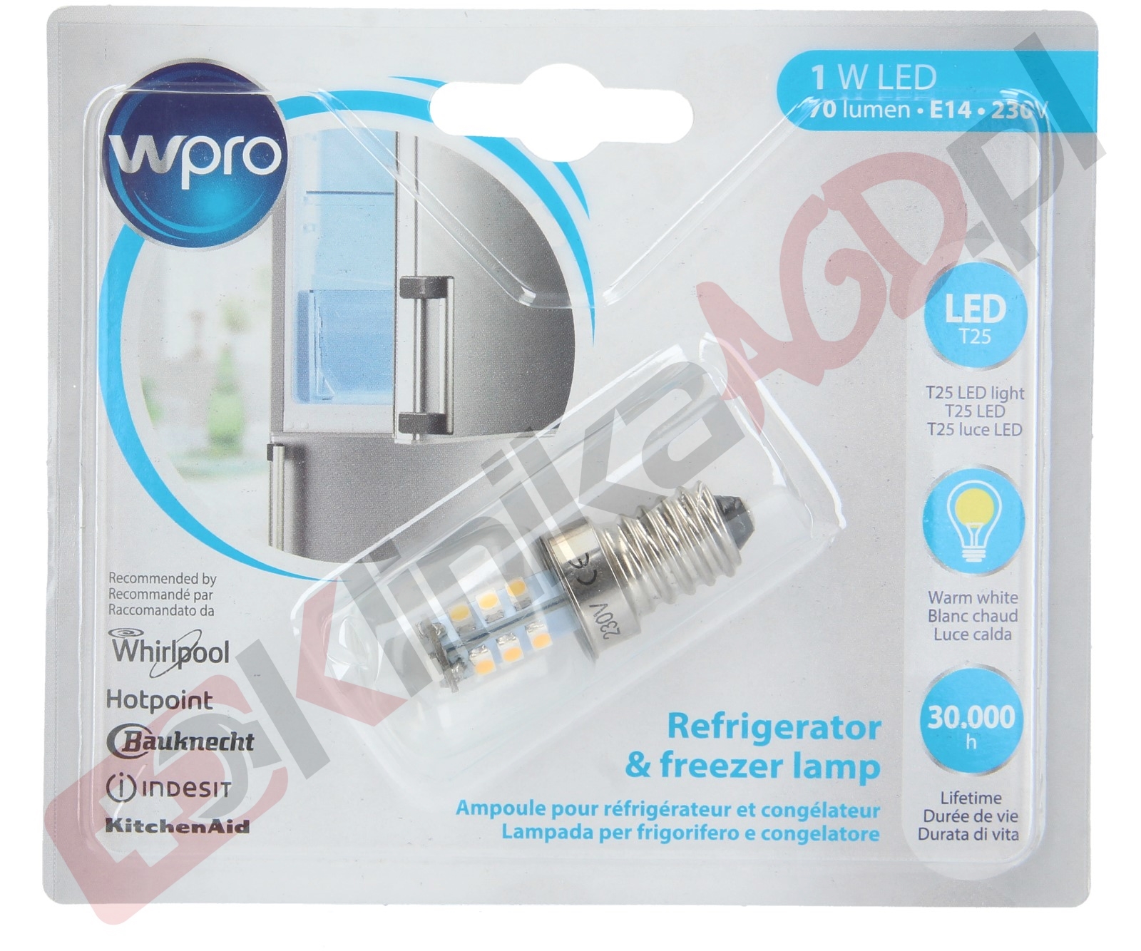 Refrigerateur Bar Wpro - Lampe De Frigo 15w - T25 -click